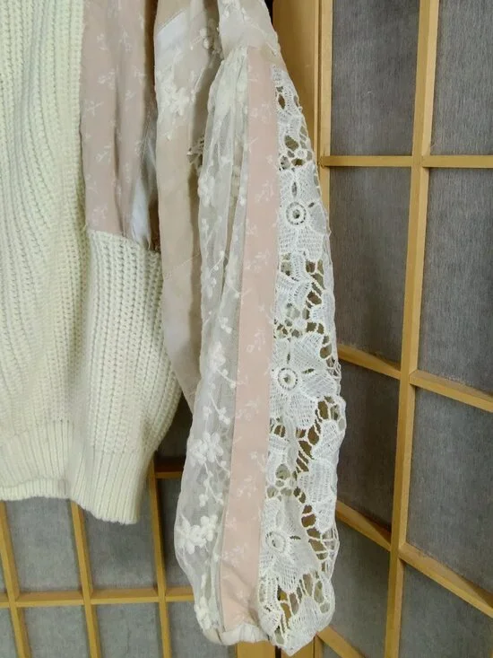 Anthropologie Pilcro Martine Peasant Sleeve Sweater Size XSP - Picture 5 of 11